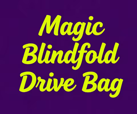 Beginners‌ See Thru Magic Blindfold Drive Bag - Stage/Close-Up Illusion Prop, Mentalism Trick with G