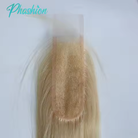 Phashion Kim K 2x6 Blonde Swiss Transparent Lace Closure 613 Straight Body Wave Deep Part Brazilian 