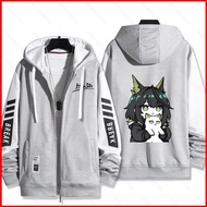 PDF2 Arknights Kaltsit,AMa-10 anime zipper Hoodie coat jacket Unisex Top