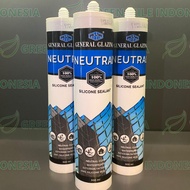 General Glazing GG Neutral 300ml Sealant Silicone Netral Lem Kaca Silen Hitam Silent Putih