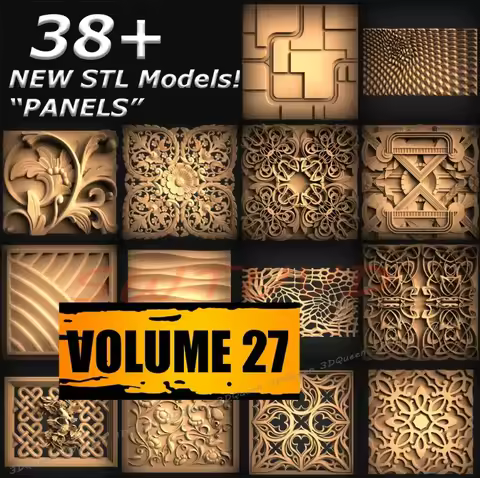 38+ Panel STL File Collection 3D Models for CNC Routers Relief 3D Printer Engraver Milling 3D Printi