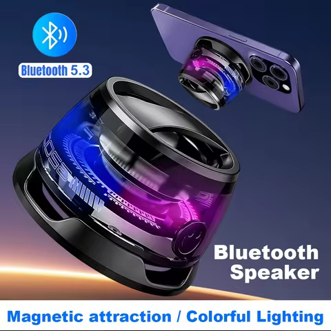 Portable Bluetooth Speaker RGB Lighting Magnetic Speaker BT5.3 Mini Sound Box 7 Hours for PC Macbook