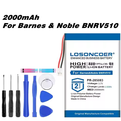 2000mAh Battery PR-285083 for Barnes & Noble BNRV510,Nook Glowlight Plus 2015,For Kobo Glo HD H2O E-