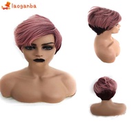 Promo Wig Rambut Palsu Sintetis Pendek Warna Gradasi Pink Ungu