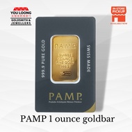 Youloong Suisse Pamp 1 ounce/oz (31.10g) Minted Gold bar 999.9GOLD