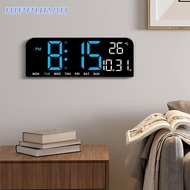 HIPPURAH Electronic Wall Clock, Wall-mounted Date Digital LED Clocks, Calendar Home 12/24H Display T