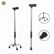 Adjustable Single Cane Adult Duty Tungkod Quadcane stainless steel Trusty Cane for Elders
