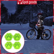 WIN 4pcs Bike Reflector Decals  Visibility Reflective Sticker for Night Cycling