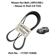 Nissan Fan Belt 11720-1VA0A for Nissan XTrail X-Trail T32 J11 2015 2.0 - 6PK1208 ( 6PK1205 / 6PK1210