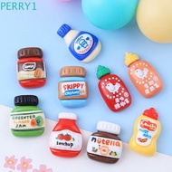 PERRY1 9Pcs/set Drink Bottle Fridge Stickers, Mini Cute Seasoning Bottle Miniatures, Lightweight Resin Drink Bottle Seasoning Bottle DIY Food Toy Hairpin Jewelry