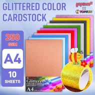 10pcs Glitter Paper Board Thick Assorted Holographic Cardstock Card Scrapbooking Arts&Crafts Yopsun