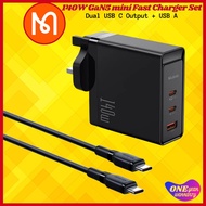 【1YrWarranty】Mcdodo 140W USB C GaN Wall Charger PD 100W PD3.0 QC 47W 20W Super Fast Charging Type C 