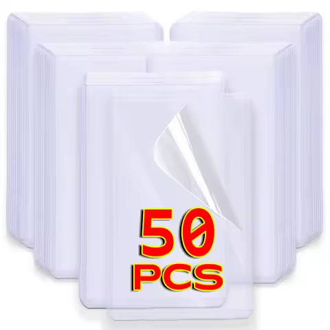 50/1Pcs Transparent Card Sleeve Korean Kpop Card Sleeve with Protective Film Holder Idol Photo Game 