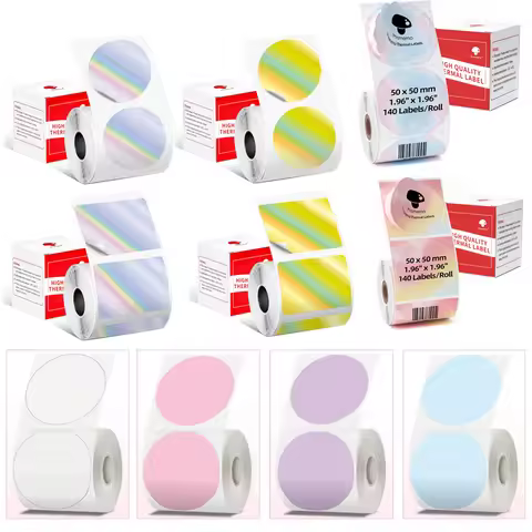 Original Phomemo Laser Silver Gold Adhesive Label For M110 M220 M221 M120 DIY Logo Barcode Tag Stick