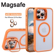 [ Free Gift Camera Lens Protector ] Kickstand Magnetic Phone Case for Iphone 15 Pro Max 15 Plus 11 12 13 14 Pro Max Magsafe Shockproof Cover Casing