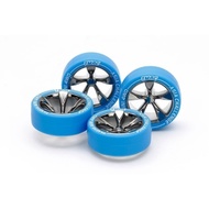 Tamiya Small Dia. Tire & Black Plated 5 Spoke Asia Chalcedony 95654