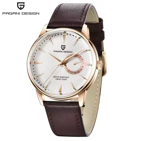 PAGANI DESIGN Quartz Watch VH65 Men's Automatic watches Casual Fashion Leather Watch for men reloj h