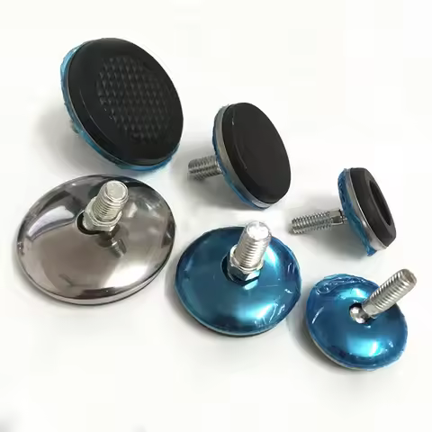 2/4/8pcs Non-Slip Tilting Adjustable Feet M6 M8 M10 Screw In Threaded Foot Levelling Feet Base Dia 3