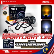 Universal Spotlight 60W ( Wide Light ) L4X I Included Barcket For HONDA RS-X 150 Head I Universal Us