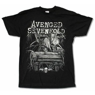Kaos Avenged Sevenfold Alchemist Black T-Shirt New A7X Band Merch Death Bat Print Graphic Tee Unisex