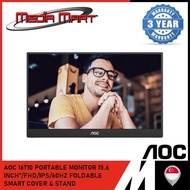 AOC 16T10 PORTABLE MONITOR 15.6”/FHD/IPS/60HZ | 5MS(GTG)/PORTBALE | 1x MINI HDMI2.0/2x USB-C/SPEAKER