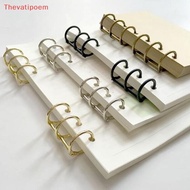 [Thevatipoem] 2pcs Metal 3 Rings Binder Notebook Hinged Rings Album Spiral Binder Rings Loose Leaf C