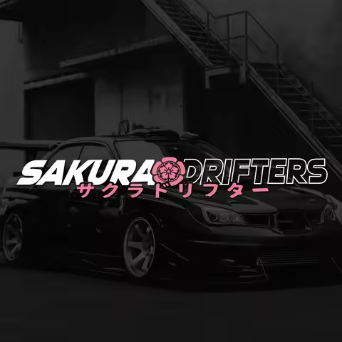 Sakura Drifters car front and rear windshield modification body decals JDM cherry blossom vinyl deca