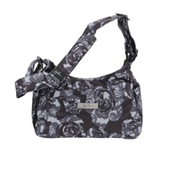 jujube hobobe black petals floral handbag work bag diaper bag