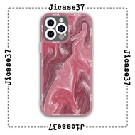 Jicase pink wavy square edge iphone and samsung xiaomi oppo case
