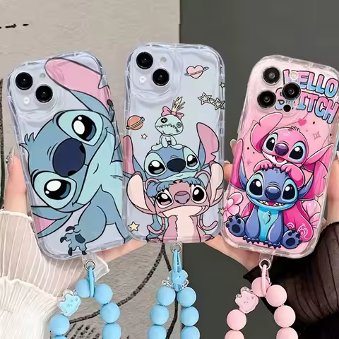 Pretty Cute Stitch Bracelet Casing For OPPO Reno 15F 15 Pro 5G 14F 13F 12F 11F 14 13 12 11 Pro A6X A