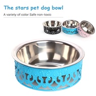Stainless Steel Dog Bowl Pet Dry Food Bowls for Cats Dogs Iron Frame Bowls Drinking Water Fountain P