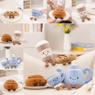 [SG Instock] Tea time tea pot tea cup baguette keychain coffee cinnamon roll soft toy jellycat