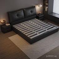 Genuine Leather Bed Double Wedding Bed Bedroom Second Bedroom1.8Italian-style Master Bedroom1.5Mimi 