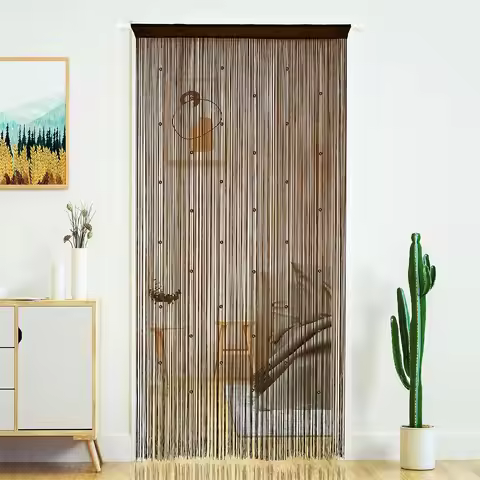 Beaded Curtain Door String Curtains for Doorway Tassels Hanging Fringe Room Divider Hallway Privacy 