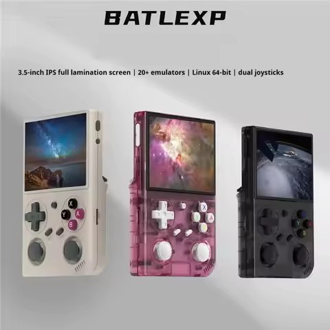BATLEXP G350 Handheld Game Console 3.5'' IPS Screen Dual Joystick Vibration Motor Retro Portable Vid