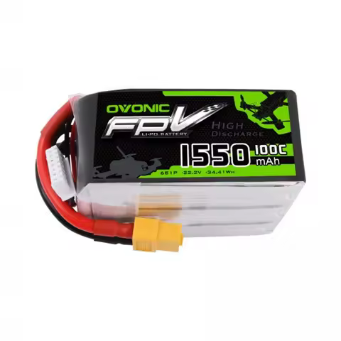Ovonic 1550mAh 6S Lipo Battery 100C 22.2V with XT60 Connector for RC FPV Racing Drone Quadcopter