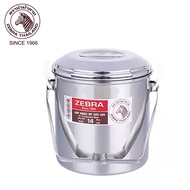 Zebra Stainless Steel Loop Handle Pot With Auto-Lock-Lid And Insert