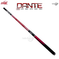 Joran Tegek EXORI Dante 180 210 240 270 300 360 Carbon Pole Ruas Pendek Ujung Solid