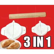 Acuan Karipap Mini Curry Puff Maker Dumpling Maker Rolling Pin 3 in 1