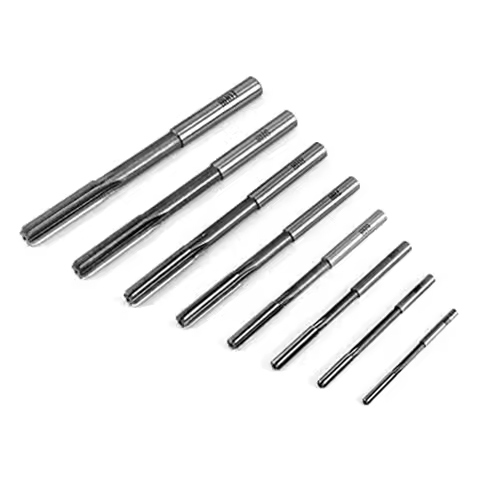 A95G Machine Reamer Set, 8 Pcs HHS H8 Straight Shank Machine Chucking Reamer Milling Cutter, 3/4/5/6
