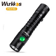 Wurkkos 519A FC11C Mini Flashlight 18650 LED 1300lm IPX-7 Pocket Light 90CRI USB-C Rechargeable Magn