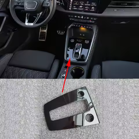 Car Interior Central Console Gearshift Piano Black Panel Replacement for Audi A3 8Y S3 2020 2021 202