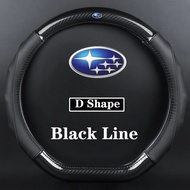 For Subaru Carbon Fibre Leather Car Steering Wheel Cover For BRZ Forester XV Impreza Levorg WRX STi 