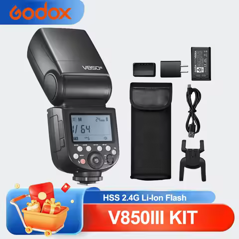 Godox V850III Kit Li-Ion Flash 76ws GN60 2.4G Wireless 1.5s Recycle Time On Camera Flash Light for P