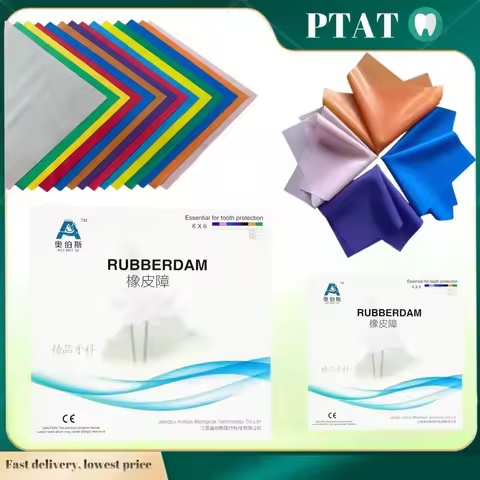 1 box of Non Sterile High Quality Dental Dam Natural Rubber Latex Dam Nnti-allergy 52pcs 5“x5” / 36p