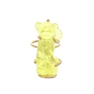 迪奧猴子戒指，成色極佳，M碼，金屬和塑膠材質，黃色，0160 [二手] 迪奧