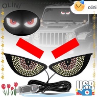 OLINI Cars Dynamic LED Light, USB Animation LED Devil Eyes LED Light, Creative 11 Modes Modification