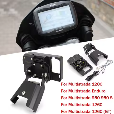 For Ducati Multistrada 1200 Enduro 950 950S 1260 1260GT phone holder Windshied Mount Navigation Brac