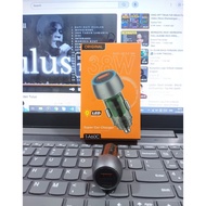 CAR CHARGER T-A60C USB-A + USB TYPE-C QC3.0 Saver CAR CHARGER | Shell Only