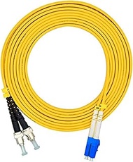 Jeirdus 3Meters 10ft LC to ST Duplex 9/125 Single-Mode Fiber Optic Cable Jumper Optical Patch Cord L